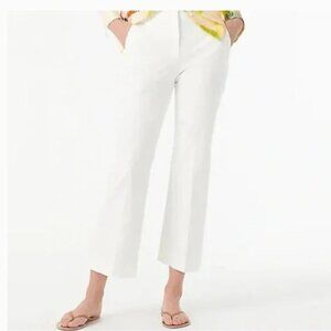 J.Crew White Hayden Kickout Crop Pant Size 00 Petite Womens Bi-Stretch Cotton